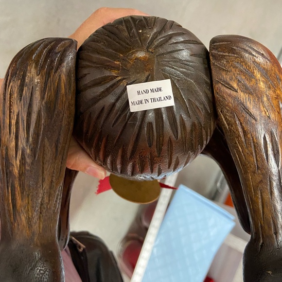 Vintage Solid Wood Jointed Teddy Bear Movable Arms Legs and Head Rare Christmas - Picture 12 of 13